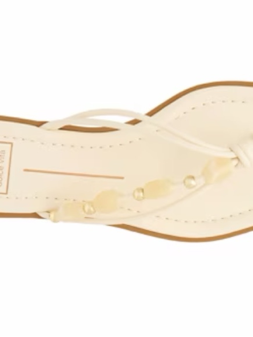 Dolce Vita Cream Beaded Thong Sandals